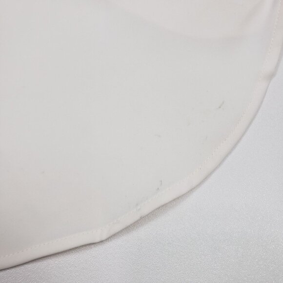 Madewell Contrast-Stitch Popover Shirt Women Small Winter White Crepe Blouse NWD - Picture 12 of 16